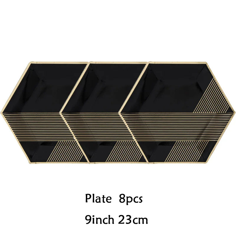 Plate8pcs 8 шт./лот красочные Золотая бумага одноразовая посуда тарелка салфетки под чашки Детская Игрушка В ванную вечерние украшения свадебные принадлежности - Цвет: Plate8pcs