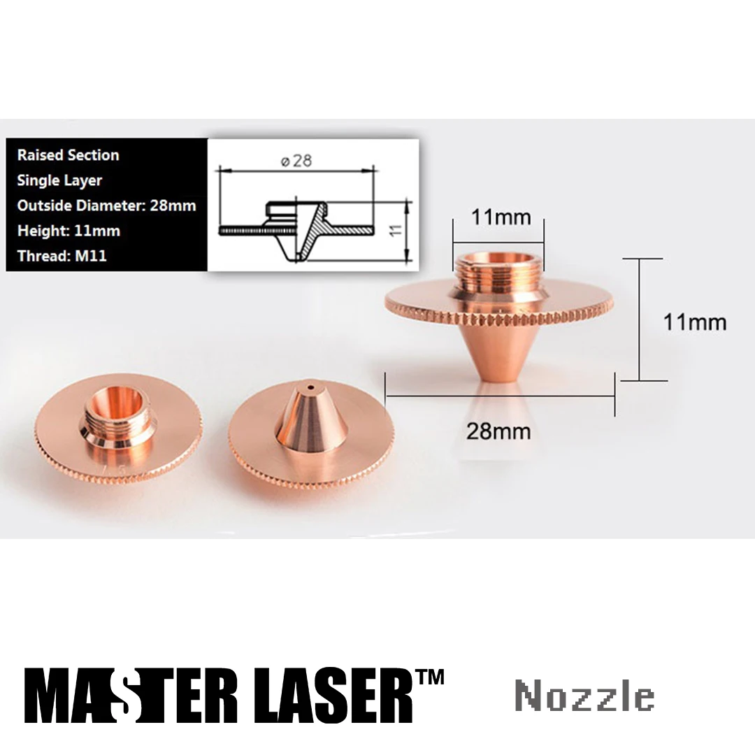 Насадка для лазерной головки Lasermech медный Cu 1 0 2 5 8 3 4 волоконной режущей машины