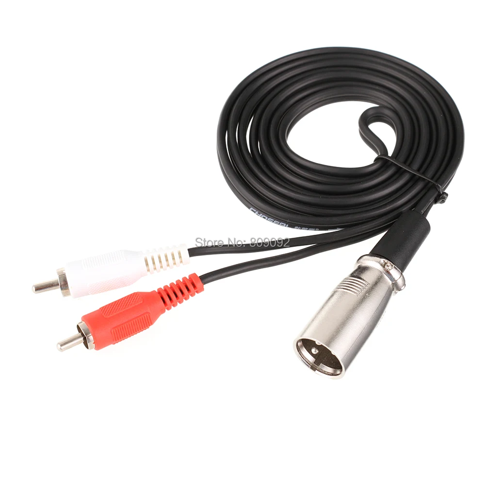 3 контакта XLR штекер к 2 RCA стерео видео кабель Y разделитель Соединительный Кабель