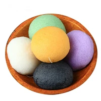 3pcs new cleansing sponge round facial puff face cleanse washing sponge exfoliator multicolor free shipping