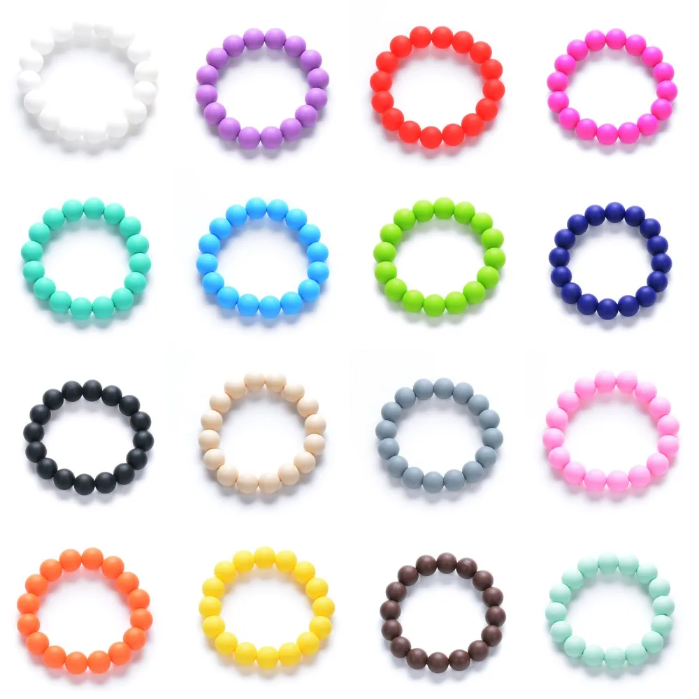 Горячий модный силиконовый браслет для прорезывания зубов детский