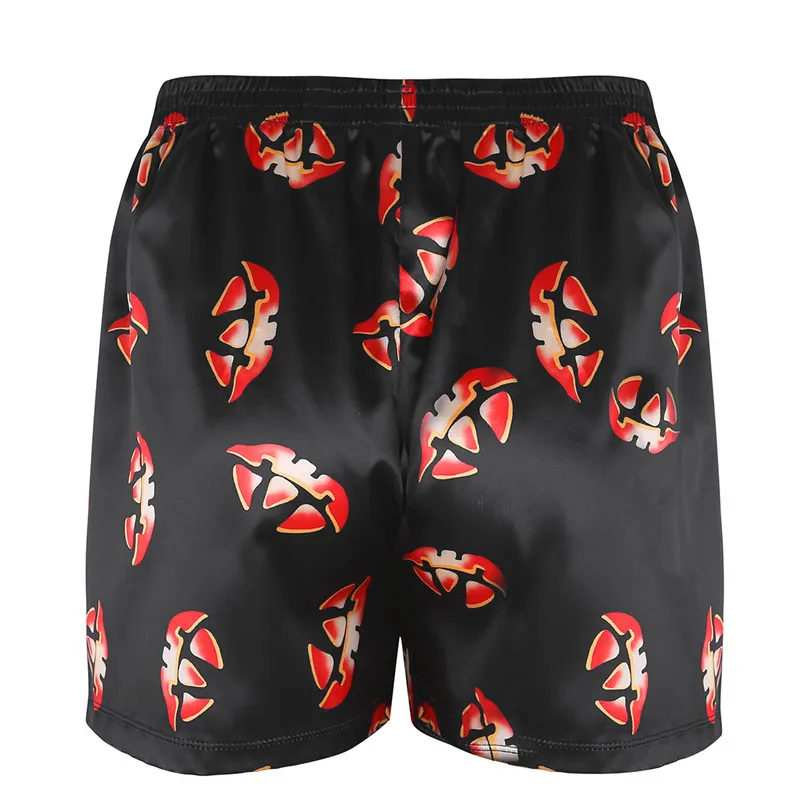 Черные мужские свободные боксеры TiaoBug шорты Забавный костюм Джек-о-фонарик тыква