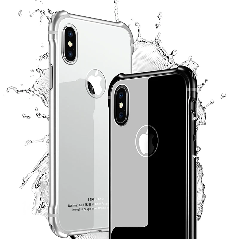 Leanonus Новый чехол для iPhone X Роскошный Алюминиевый металлический бампер +