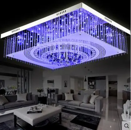 

LED ceiling lamps rectangular crystal lamp living room bedroom restaurant lobby atmosphere European modern simple lighting lamp