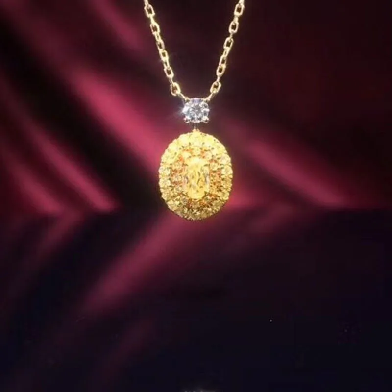 

1 Carat ct Wedding yellow Moissanite Diamond Ring Genuine 18K 750 White Gold D color VVS H003