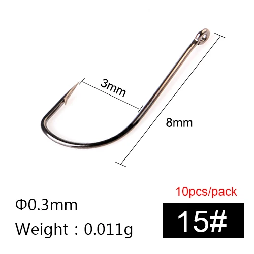 FTK 8-10pcsFishing крючки 2-22# SODE и IDUMEZINA из высокоуглеродистой стали, колючая карпа, рыбалка, один крючок, озеро, река, peche - Цвет: 001-SODE-15