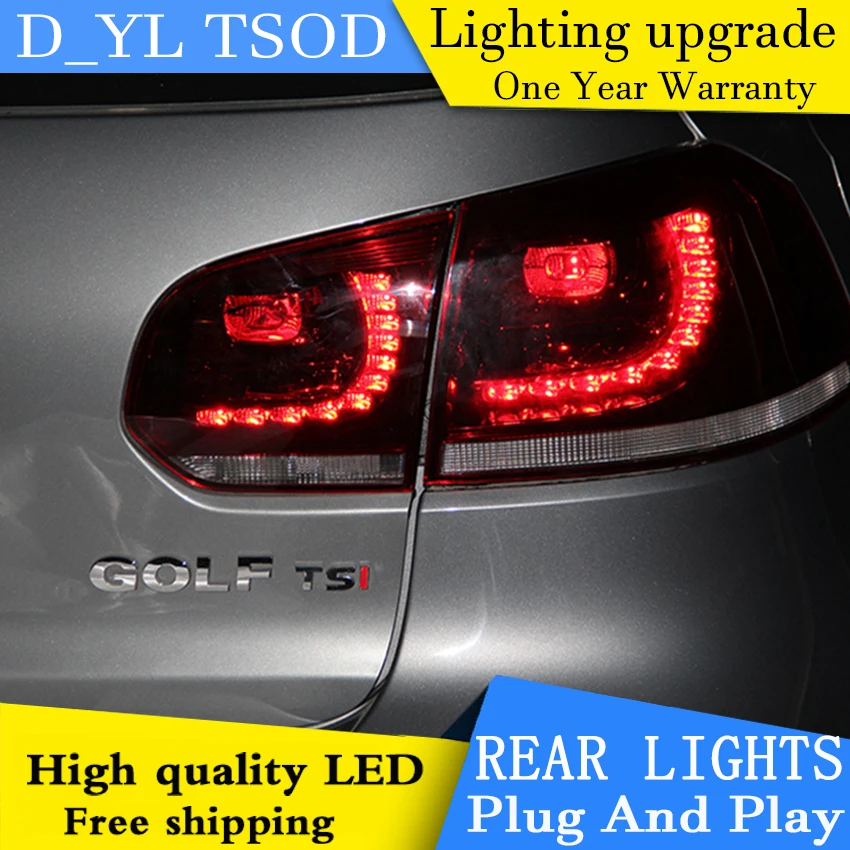 D_YL автомобильный Стайлинг для VW Golf 6 задсветильник s 2009-2012 R светодиодные задние