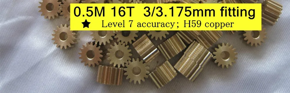 5 шт. 0 м 16 т (0 Модуль зубцов) Шестерня 3 мм/3 175 мм медная шестерня|Передачи| |