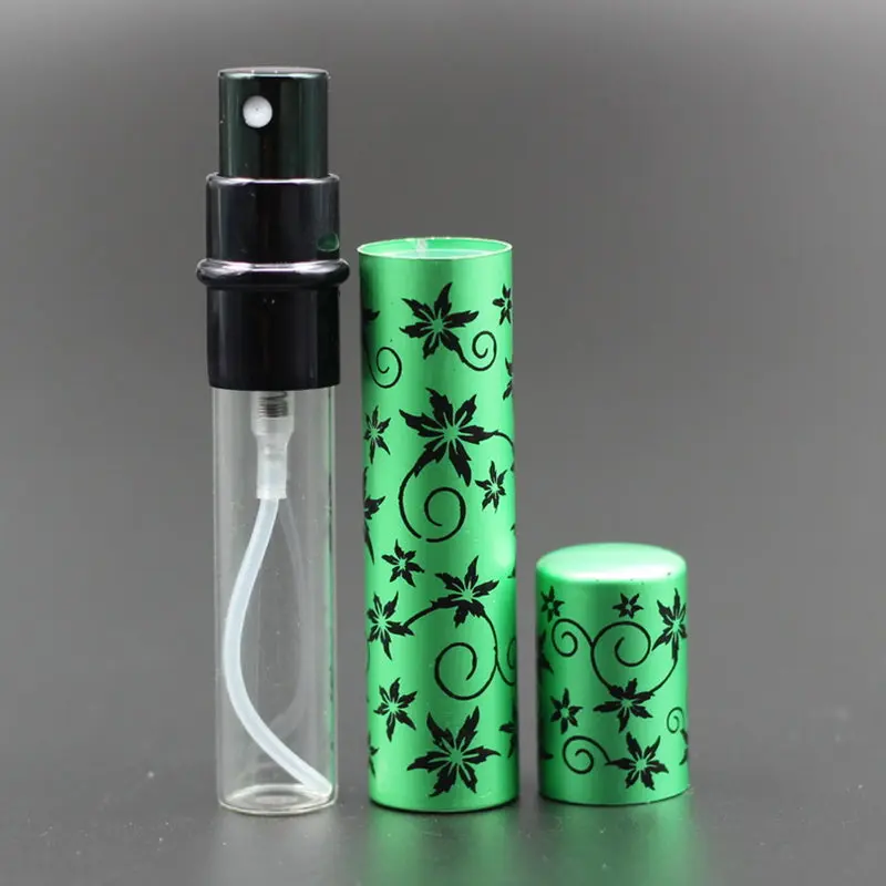 

1PC Hot Selling Mini Pump 8ML Refillable Aluminum Glass Perfume Bottle Travel Spray Atomizer Empty Fragrances Scent Bottle