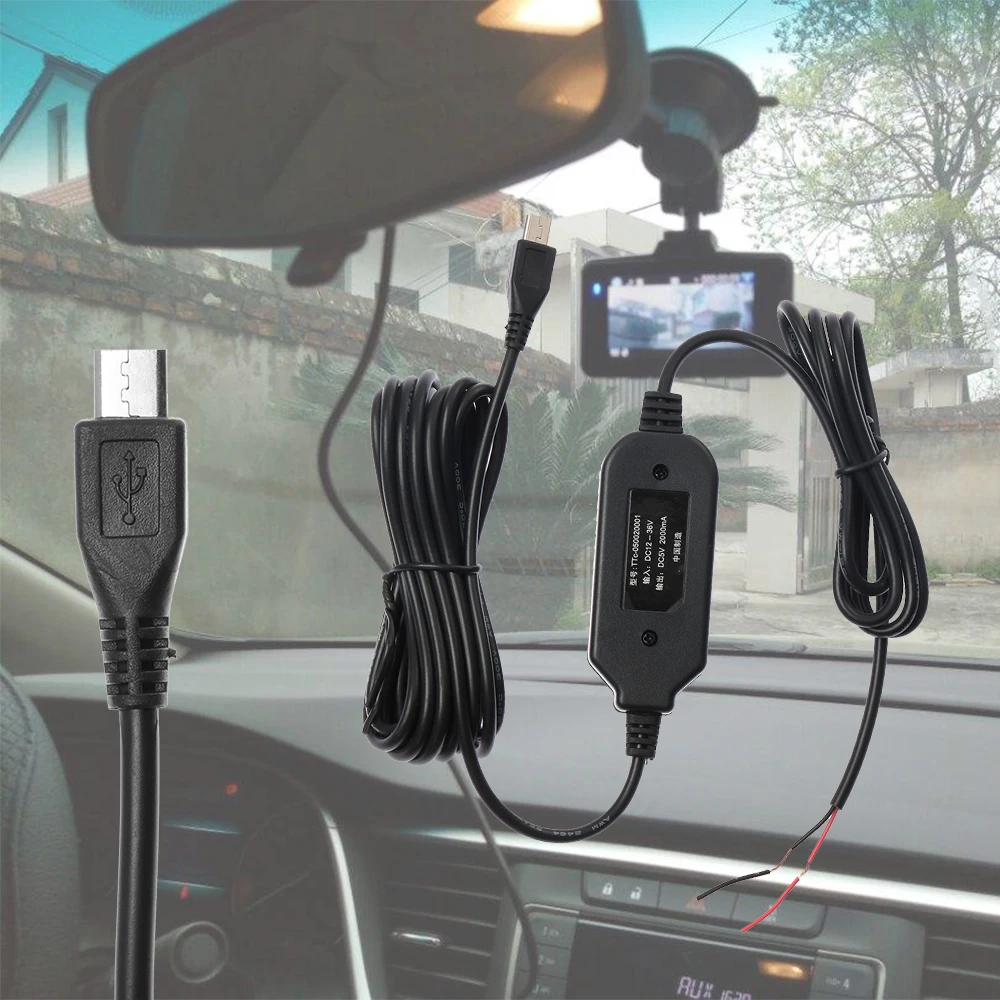 1 шт. Универсальный Автомобильный DC 12 В до 5 В микро/мини USB зарядное устройство gps планшет рекордер камера зарядный комплект DVR Внутренний порт кабель конвертер