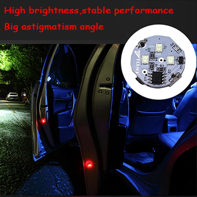 LENTAI двери автомобиля светодиодный предупреждающий световой сигнал