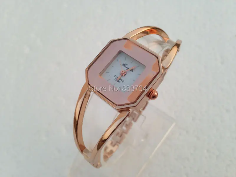 Сплав Аналоговый полигон розовое золото корпус женские модельные часы модные