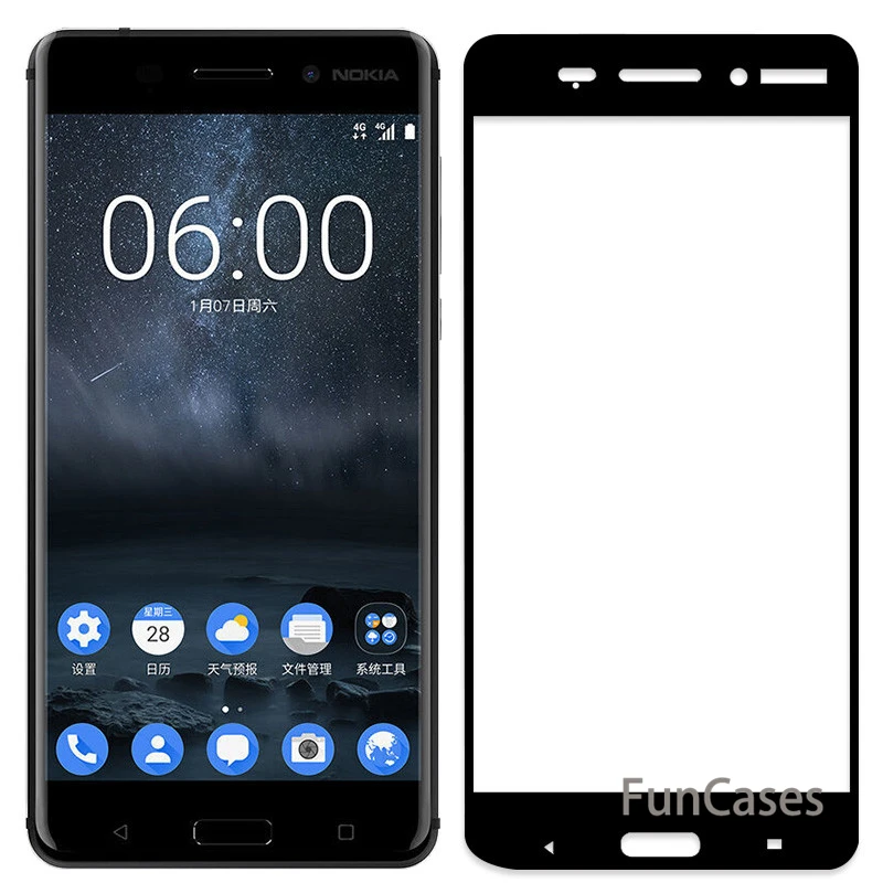 Закаленное Стекло для Nokia 6 полное покрытие чехол экрана 7 плюс 2 3 2018 фотокамеры