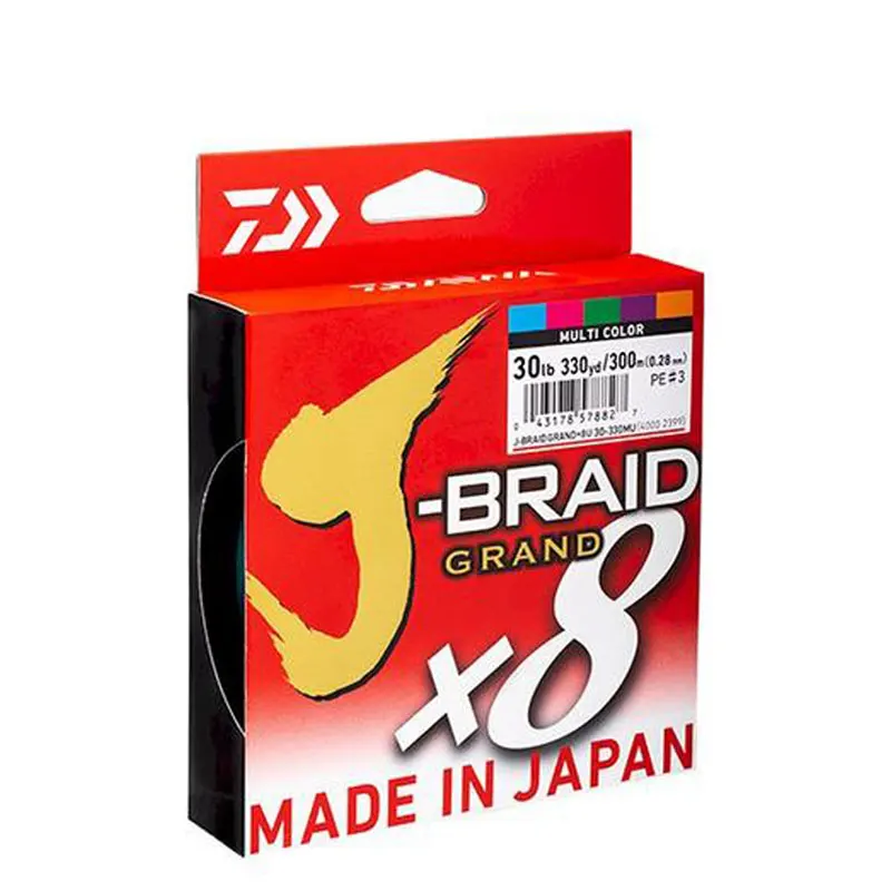 Origina Daiwa, 8 нитей, залитая круглая плетеная леска, J-BRAID Grand X8, 135 м/150 м, мультифиламентная леска для ловли карпа, PE