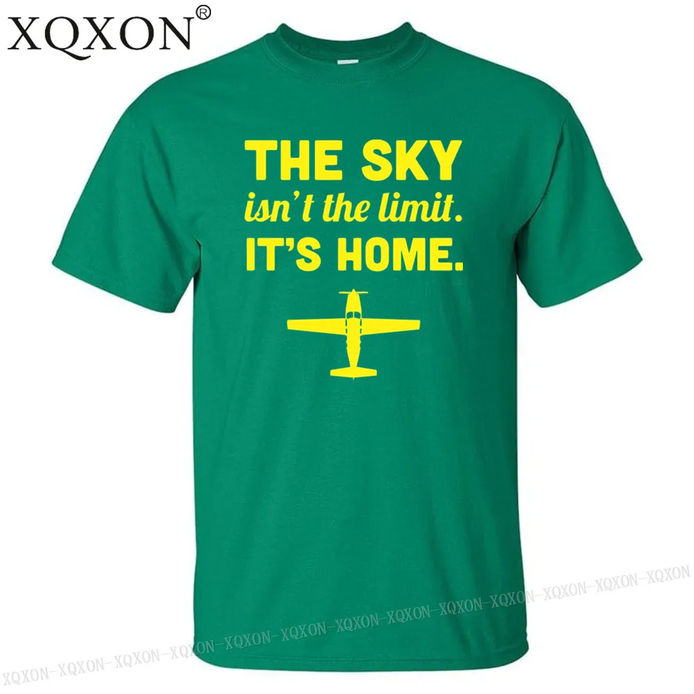 New- the sky Is Not limit it's home смешной самолет пилот Цитата футболка дизайн печати