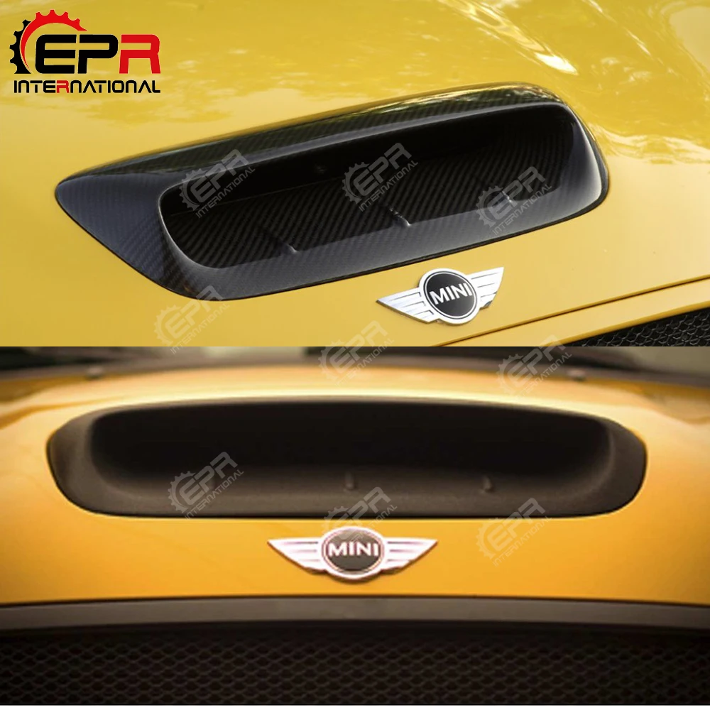Для Mini Cooper S R56 тюнинговый пластик, армированный волокном, углеродное волокно, капюшон совок, воздухозаборник, совок, вихревая крышка капота VTX 2007~ type A