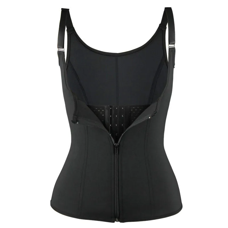 Black Lazawg Для женщин для талии Cincher для живота Управление ремень Неопрена Горячая Пот Сауна жилет Вес потери слуха Топ для похудения Shapwear Body Shaper с одной главной балкой с крючком - Цвет: Black