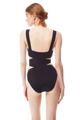 2018 Sexy Women One Piece Black White Zipper Bathing Suits Monokini Push Up Padded Bikini Swimsuit Swimwear | Спорт и развлечения