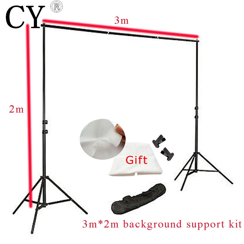3 м x 2 Фотостудия Фон Поддержка Backgroud Стенд наборы с бесплатным фоном PSBS2|photo studio