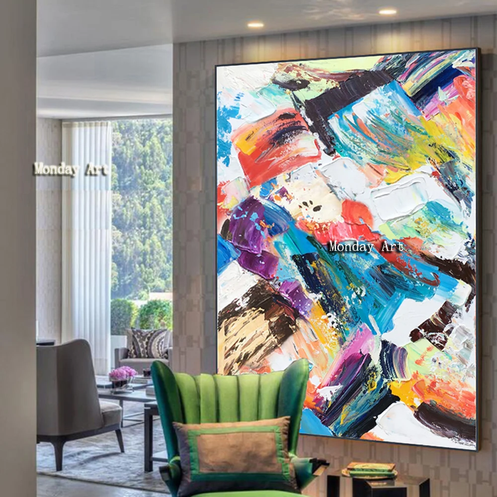 

Home Decor Hand painted Modern Canvas Painting abstract Oil Painting on Canvas Poster Wall Art Picture for Living Room bedroom