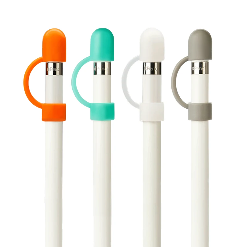 Jisoncase 2 комплекта чехлов удобный для Apple карандаш силиконовый чехол USB кабель Tether