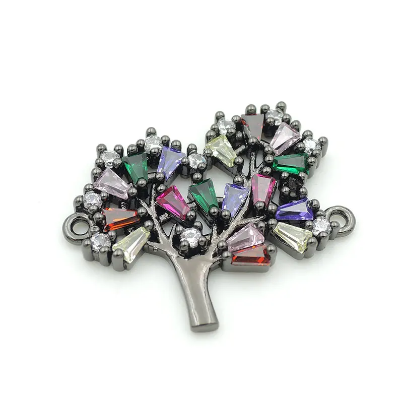 22*20*2 мм Micro Pave T-CZ смешивания цветов разъем для дерева подходит женщин как