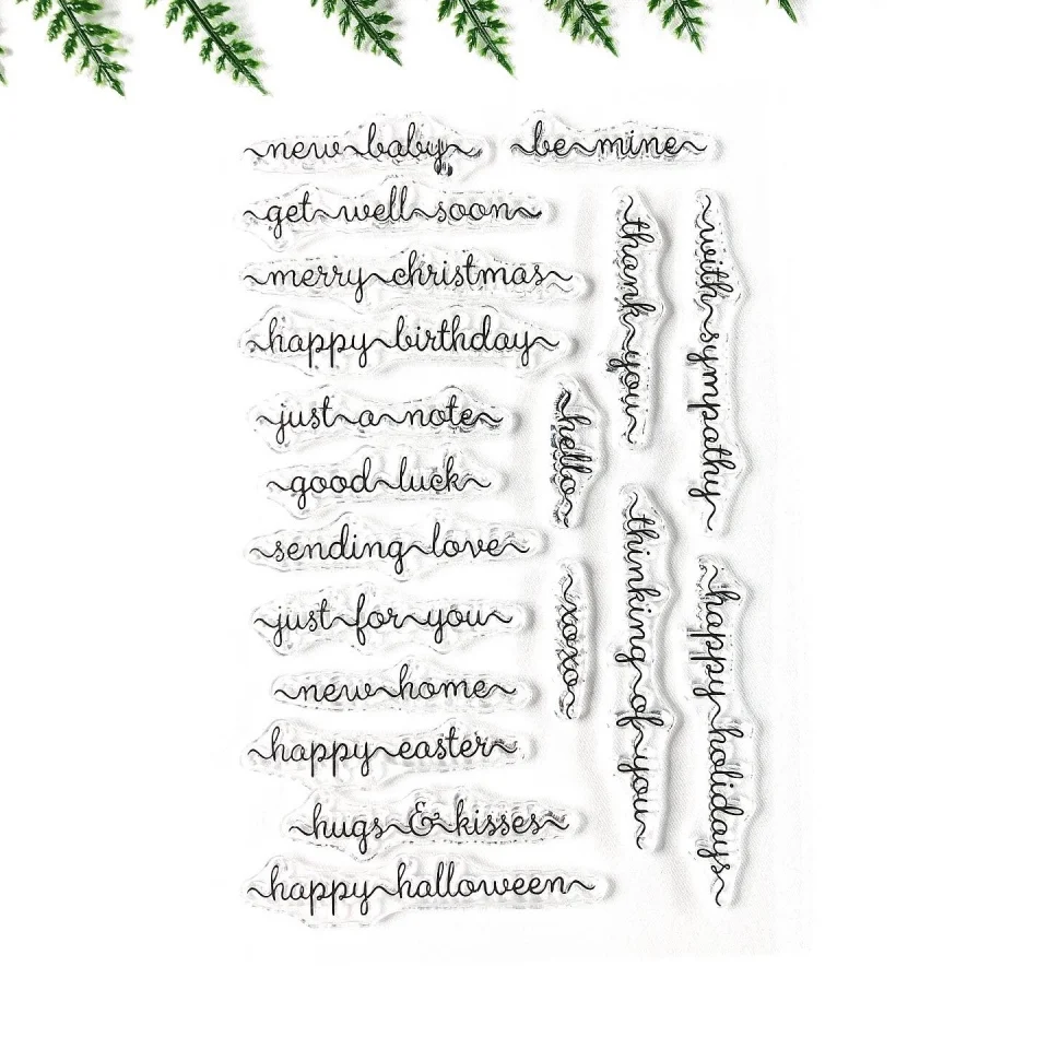 Новое прибытие поздравления прозрачный значок печать для DIY Скрапбукинг фото