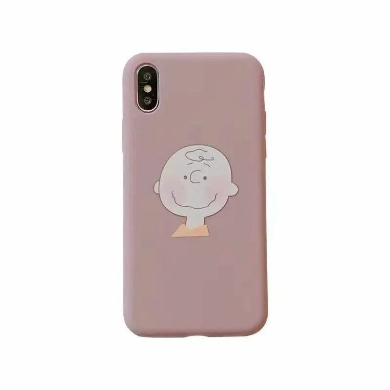 WOTP Cute Cartoon Couple Soft TPU Phone Case For iPhone 8 Plus 6 6S 7 X Fashion INS Back Cover iphone XR XS Max Capa Fundas |