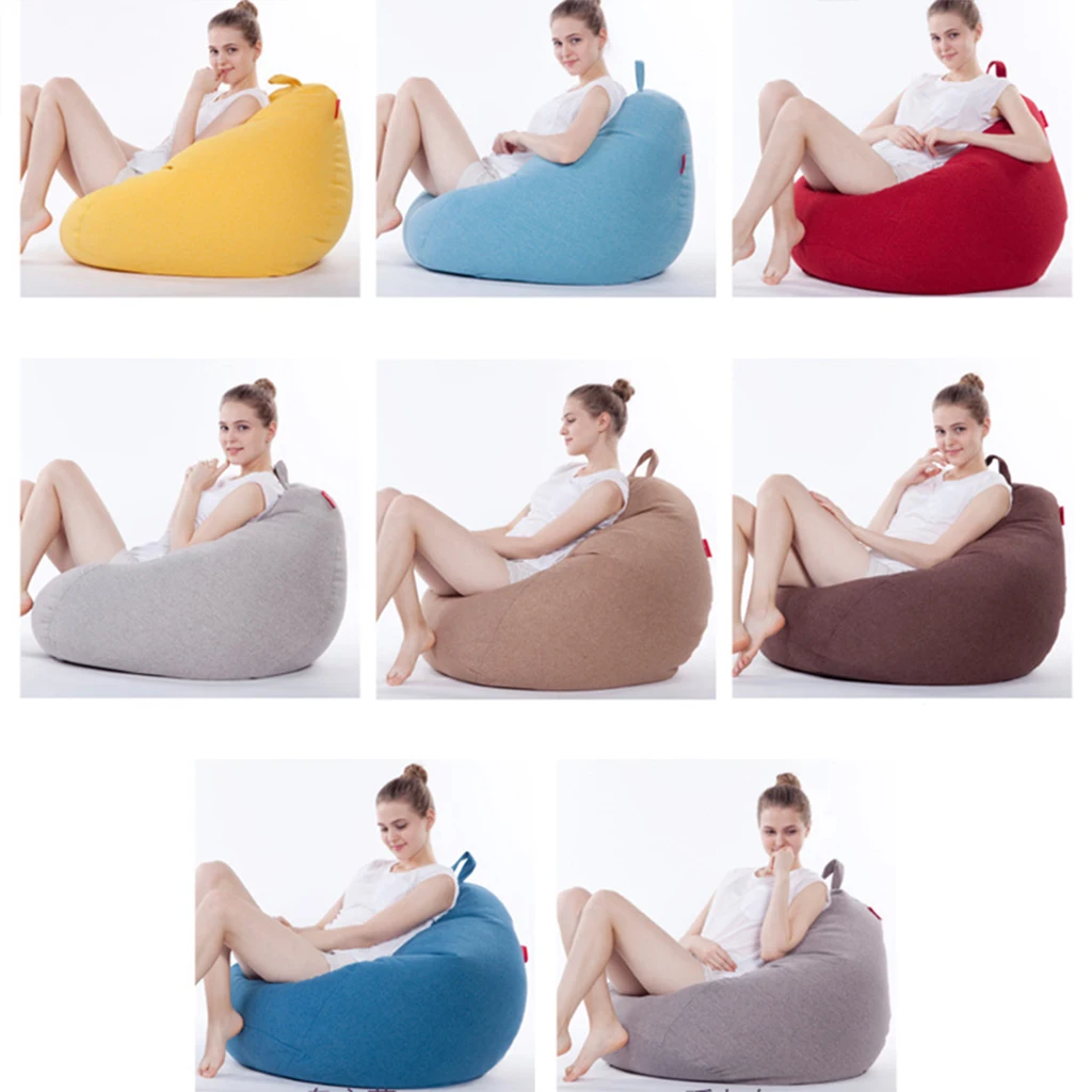 Маленькие стулья среднего размера без наполнения чехол из льняной ткани для