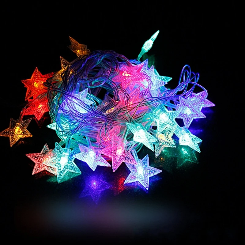 Светодиодный светильник в виде звезды мерцающие гирлянды с питанием от