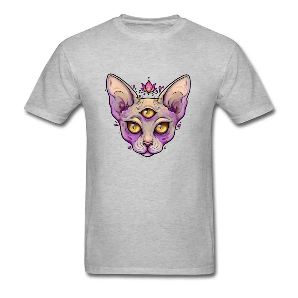 Third Eye Sphynx уникальная канадская безволосая Мужская черная футболка с принтом кота