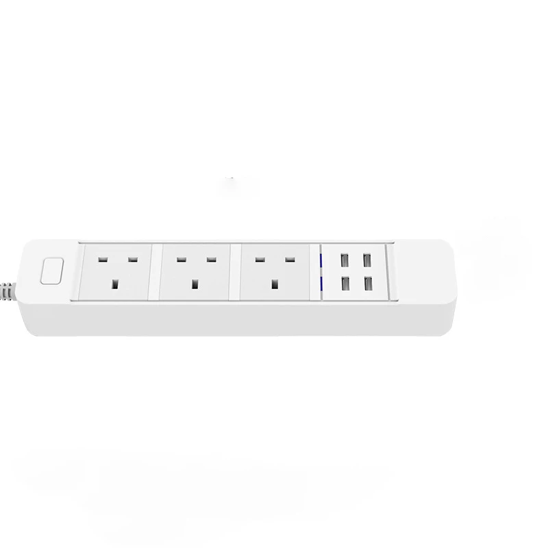 UKPowerStripwithUSB Tuya Smart Life app подключи и играй WiFi блок питания 10 А синхронизация работа с Amazon Alexa Goolge домашний телефон приложение удаленное 90 В-250 В - Цвет: UKPowerStripwithUSB