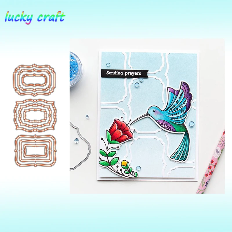 Luck YCraft многоугольная кружевная рамка металлические режущие штампы для рукоделия Скрапбукинг тиснение изготовление бумажных открыток поделки штампы вырезание