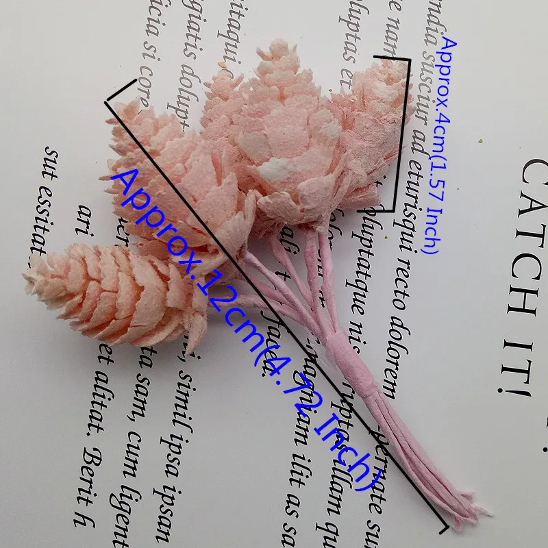 6 шт. Искусственные пластиковые растения Фрост Pinecone сосновый конус искусственная