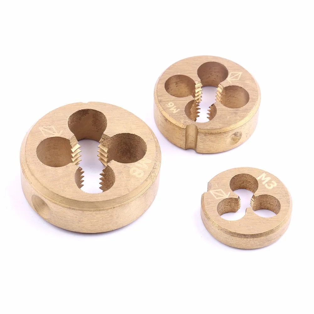 1 шт. хит продаж золотого цвета метрический HSS с титановым покрытием правые