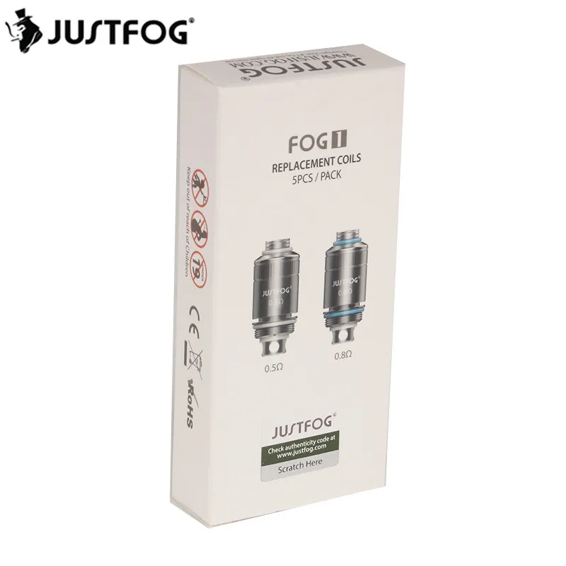 5 шт./лот оригинальный JUSTFOG FOG 1 Катушка головка 0.5ohm 0.8ohm Замена для распылитель в