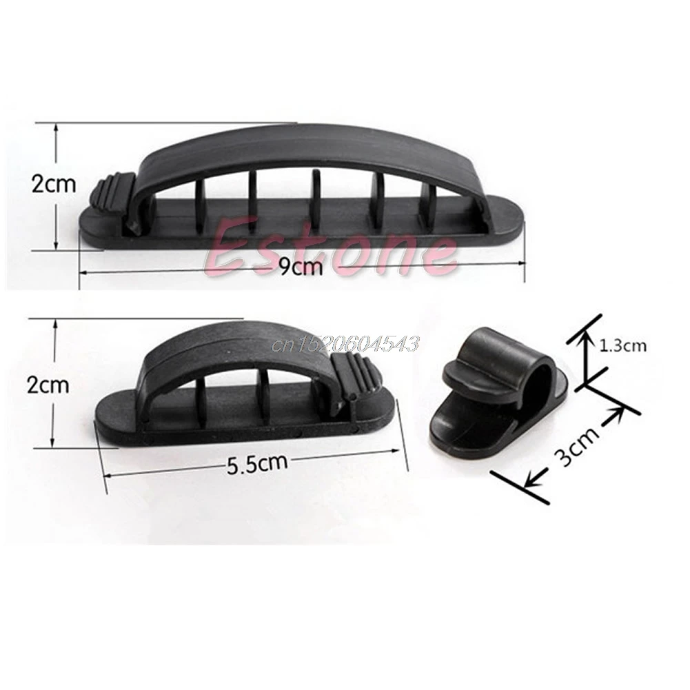 10 шт. Кабельный Шнур провод Органайзер пластиковые зажимы фиксаторы держатель с