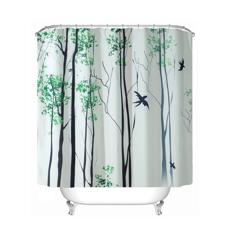 Ufriday Рождество дерево Аксессуары душ Шторы Водонепроницаемый Для ванной для