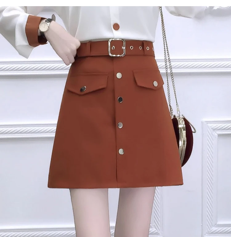 Женская одежда, корейская мода, vestido, шифоновая рубашка и юбка с высокой талией, с поясом, комплект одежды из двух предметов, женская элегантная одежда