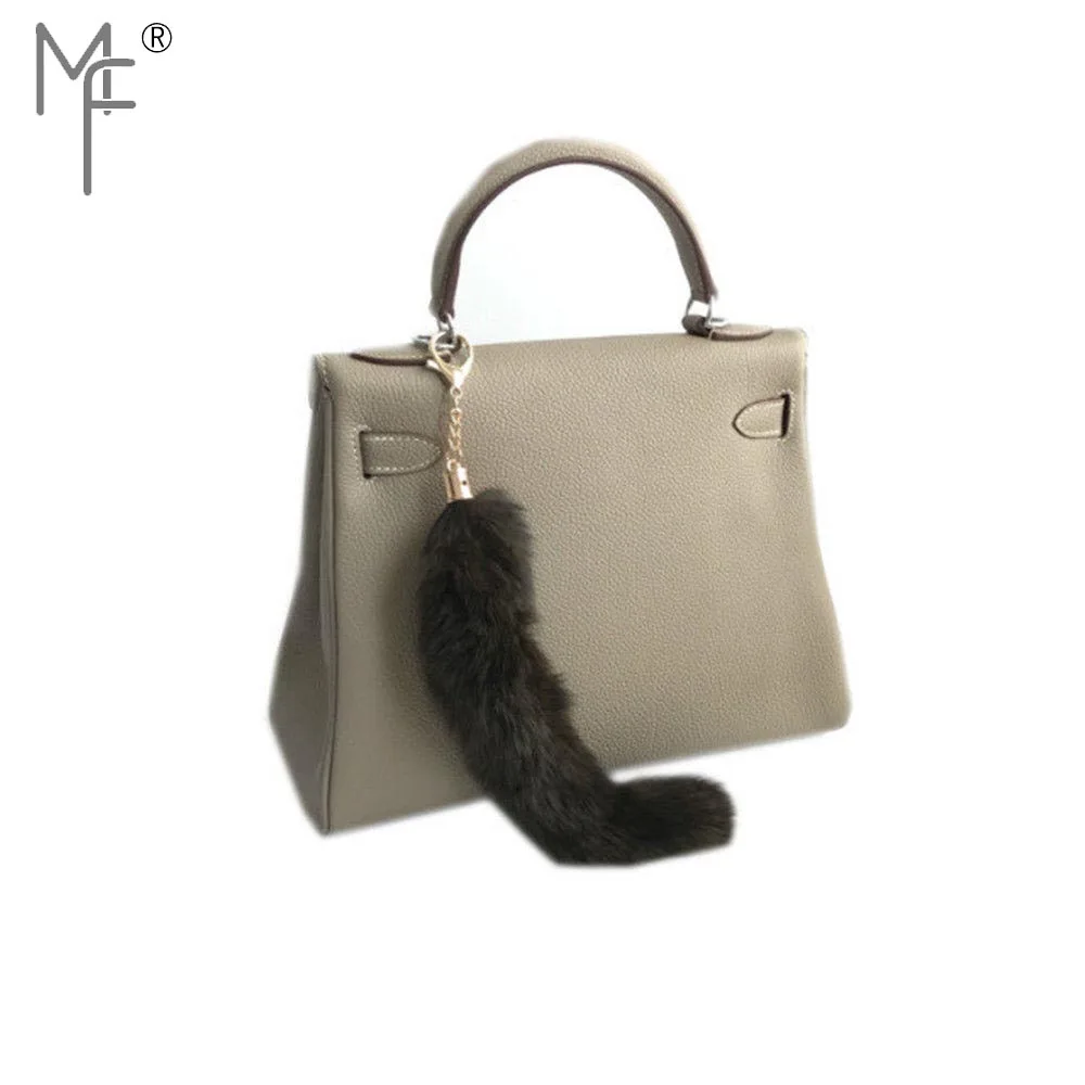 Magicfur - 25 см настоящий Северный бобр кошка меховой хвост 2 цвета меховая Сумочка
