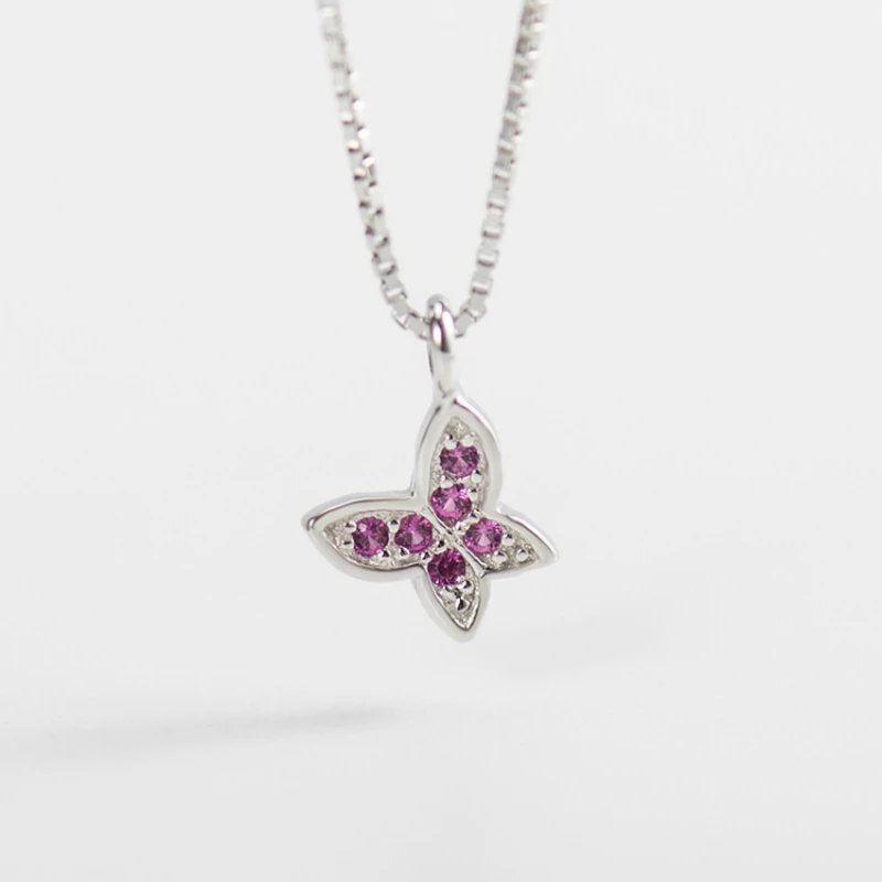 ZHUANGTAI Jewelry Настоящее стерлингового серебра 925 бабочки кулоны кубического