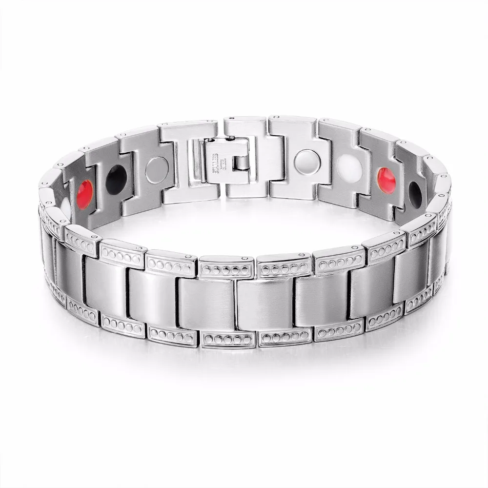 Простой и модный Личность Мужской titanium стали браслет широкий версия студент
