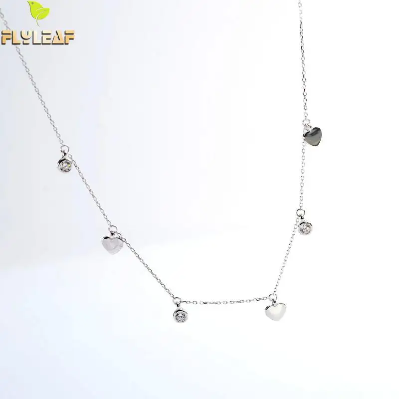 Чокер женский из серебра 100% пробы с фианитом на цепочке до ключиц|Ожерелья| |