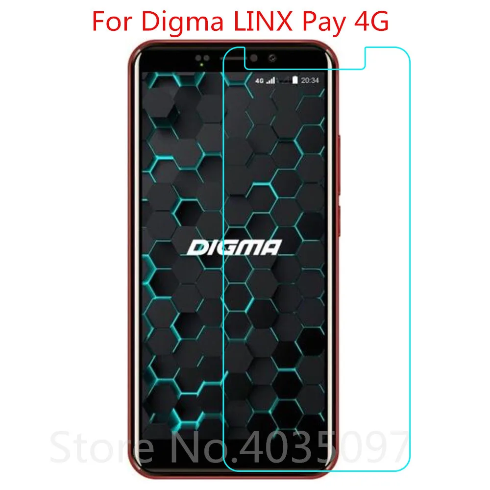2PCS For Digma LINX Pay 4G Tempered Glass Protective Film Explosion-proof Screen Protector | Мобильные телефоны и