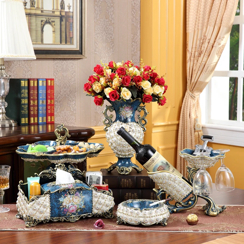 Европейская полимерная ваза для фруктов пепельница коробка салфеток Винная