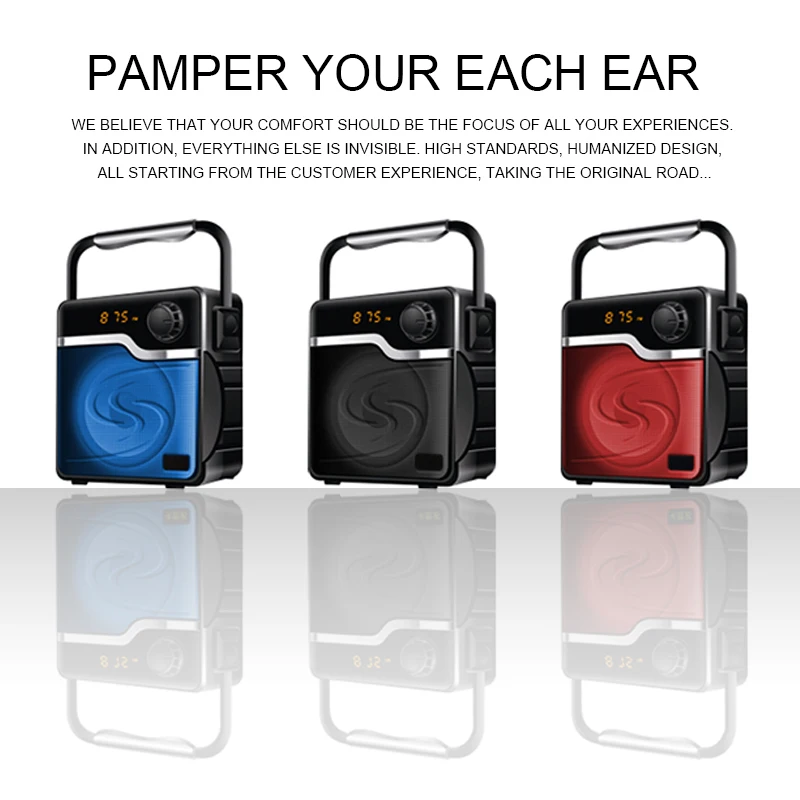 Museeq Portable Bluetooth Dance and Party Speaker with 4&quot Driver LED Display Carrying Handle Karaoke Microphone Compatible |