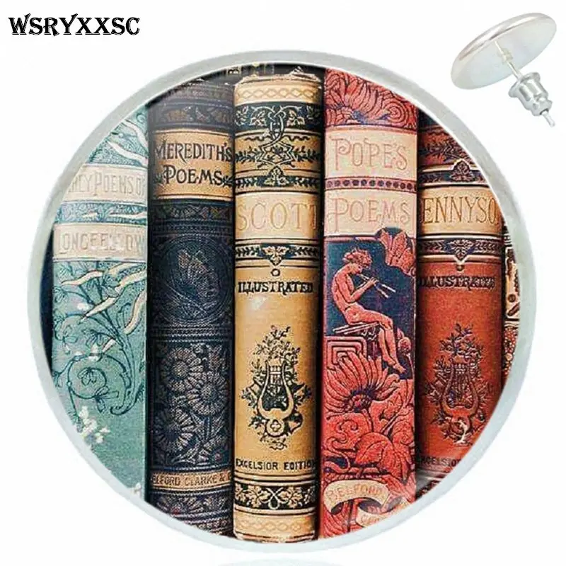 as picture EJ глазурь для женщин свадебные старинные книги старинные ювелирные изделия с бронзой/серебро/Золотой зажим серьга-гвоздик серьги - Окраска металла: as picture