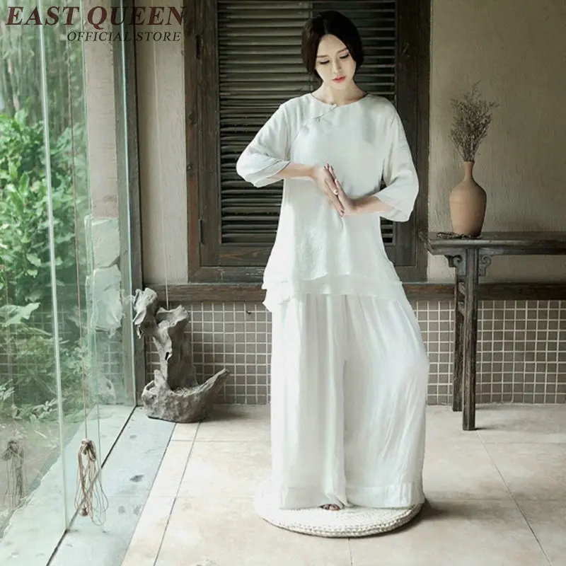 Одежда для медитации дзен Женские китайские традиционные брюки костюм из двух