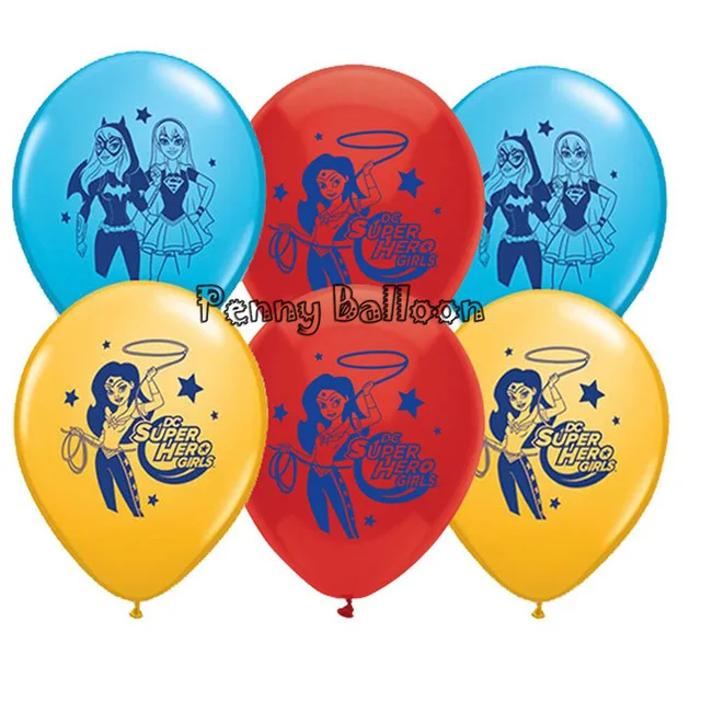 Wonder Woman 10 шт./лот, 12 дюймов, Мультяшные шарики, латексные шары для автомобиля, украшения для вечеринки на день рождения, герои, дети, балоны, робот, грузовик, автомобили, игры, детские игрушки - Цвет: Wonder Woman