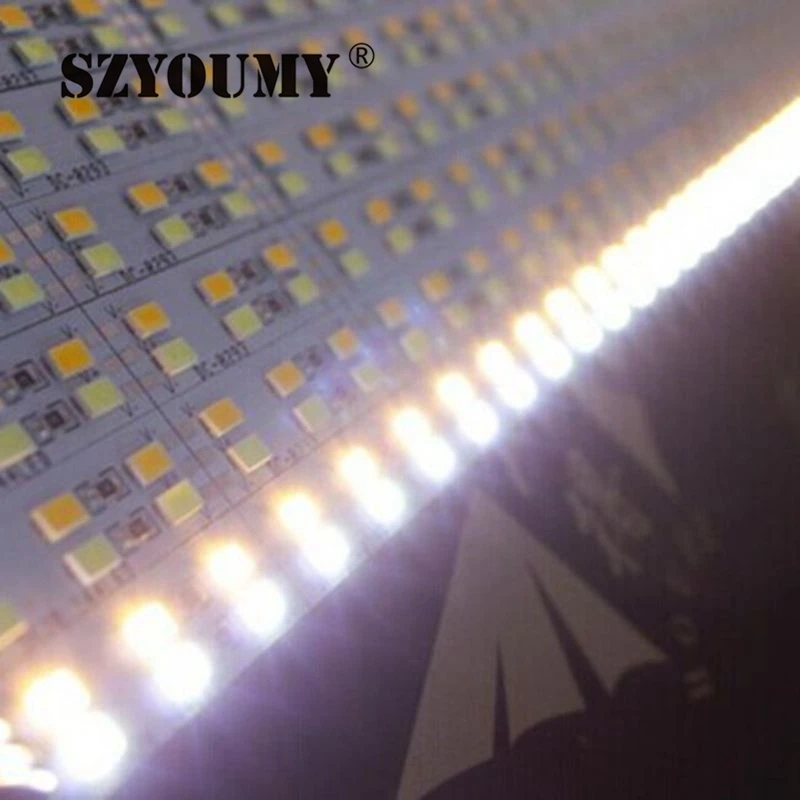 SZYOUMY 0,5 м 1 м SMD 5630 двухрядные 6500 K CW+ 3500 K WW двойной Цветовой микс 4000 K, DC12V 72 144 SMD 5630 Светодиодный жесткий стойкая LED полоса света